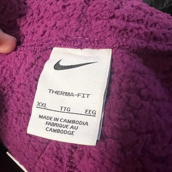 NWT Nike Therma-Fit Teddy Fleece Joggers Purple Full Length Elastic Waist XXL - Picture 9 of 12